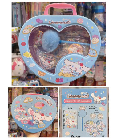 Cinnamoroll 玉桂狗心型手挽禮盒連文具套裝