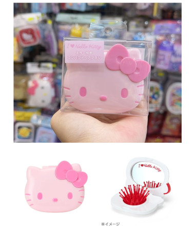 🇯🇵日本直送🇯🇵 Hello Kitty 彩色系列摺鏡連梳