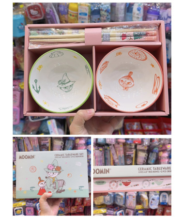 Moomin 姆明亞美飯碗及筷子套裝