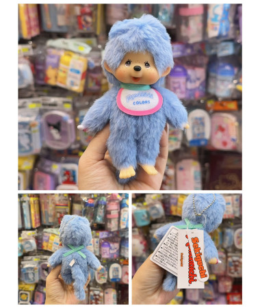 🇯🇵日本直送🇯🇵 Monchhichi 藍色毛公仔匙扣