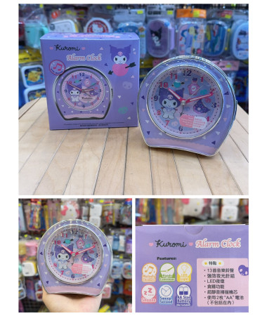 🇭🇰原裝行貨🇭🇰 Kuromi 發光靜音音樂鬧鐘