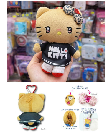 🇯🇵日本直送🇯🇵 Hello Kitty 黑皮毛公仔匙扣