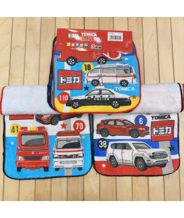 🇯🇵日本直送🇯🇵 Tomica 方形毛巾(一套3條)