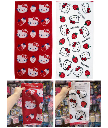 🇯🇵日本直送🇯🇵 Hello Kitty 長毛巾(一套2條)