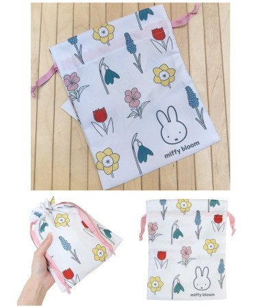 🇯🇵日本直送🇯🇵 Miffy 春日花花🌼🌺系列索繩袋