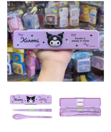 🇯🇵日本直送🇯🇵 Kuromi 匙羹筷子餐具套裝