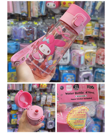 🇭🇰原裝行貨🇭🇰 My Melody 透明直飲式水樽連手帶