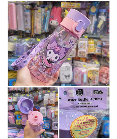🇭🇰原裝行貨🇭🇰 Kuromi 透明直飲式水樽連手帶