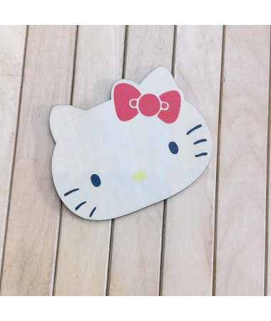 🇯🇵日本直送🇯🇵 Hello Kitty 頭型木製杯墊