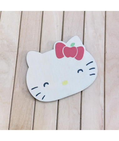 🇯🇵日本直送🇯🇵 Hello Kitty 頭型木製杯墊