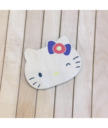 🇯🇵日本直送🇯🇵 Hello Kitty 頭型木製杯墊