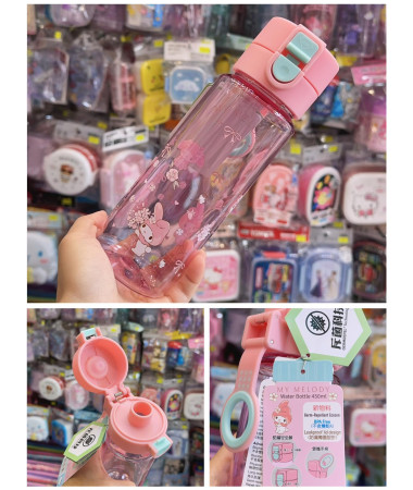 🇭🇰原裝行貨🇭🇰 My Melody 抗菌手挽透明直飲式水樽