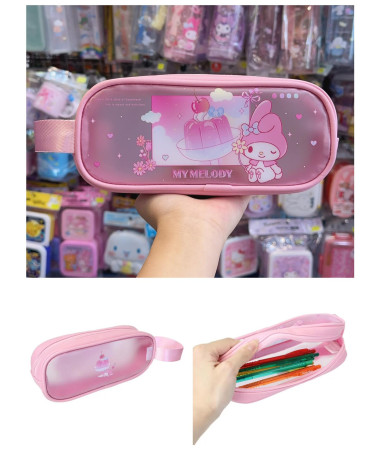 🇯🇵日本直送🇯🇵 My Melody 透明磨砂筆袋連手挽帶
