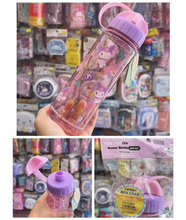 🇭🇰原裝行貨🇭🇰 Kuromi 雙開口設計 透明水樽...