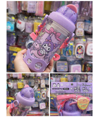 🇭🇰原裝行貨🇭🇰 Kuromi 飲管水樽 連斜孭水樽帶