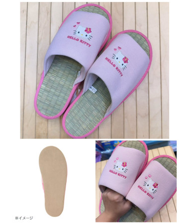 🇯🇵日本直送🇯🇵 Hello Kitty 家居成人蓆質拖鞋