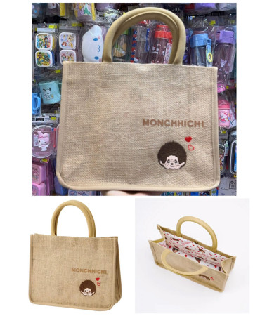 🇯🇵日本直送🇯🇵 Monchhichi 麻質 手挽袋