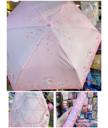 Hello Kitty 雨傘；自動開關縮骨遮