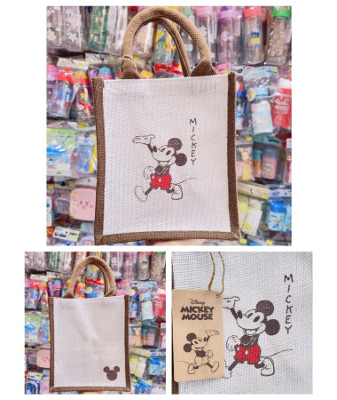 Mickey 米奇麻質手挽袋/小食袋