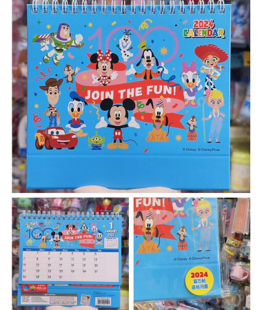 Disney 迪士尼 100週年 2024年磁石貼座枱月曆