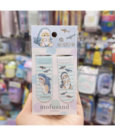 🇹🇼台灣直送🇹🇼 Mofusand 鯊魚貓磁鐵書夾(2個裝)